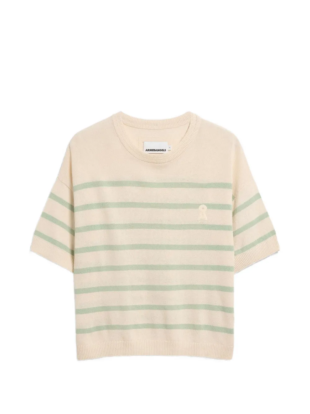 ARMEDANGELS striped short-sleeve sweater - Nude