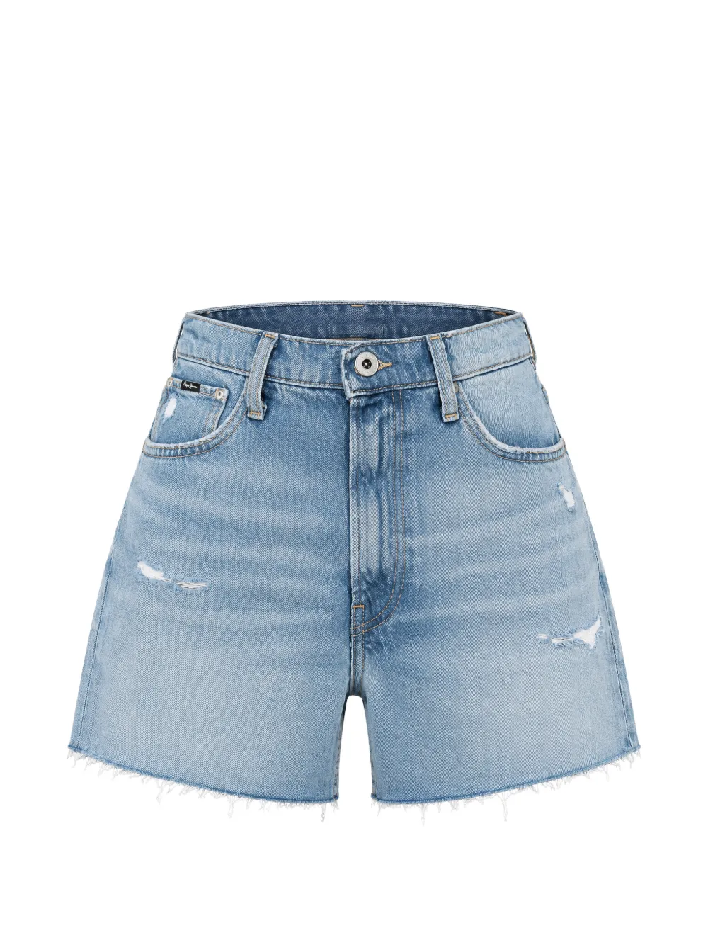 Pepe Jeans A-line distressed denim shorts - Blu