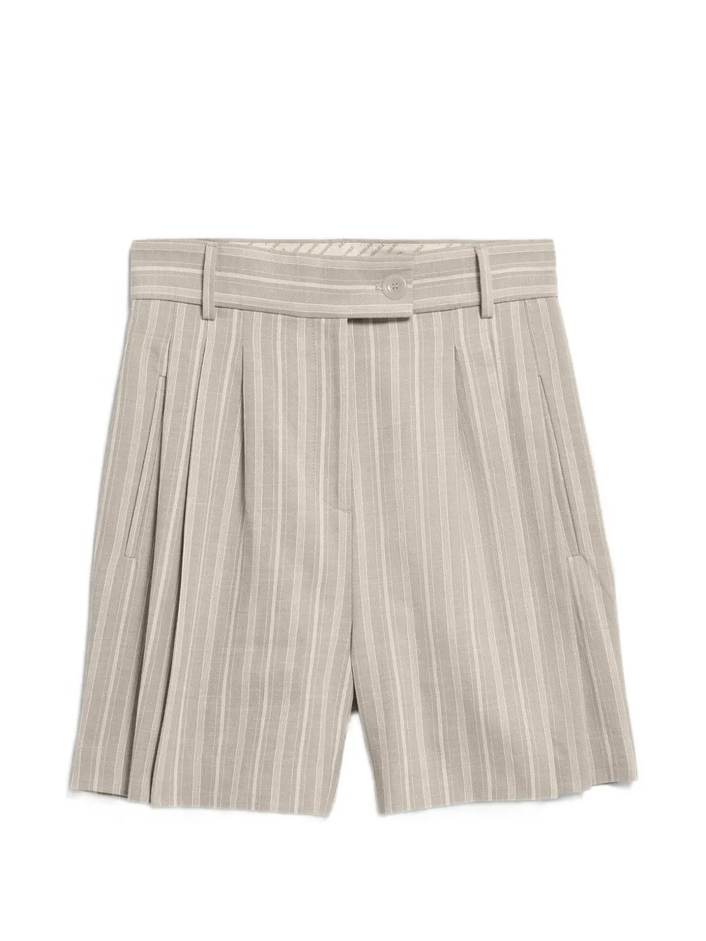 ARMEDANGELS Kaayua striped pleated shorts - Nude