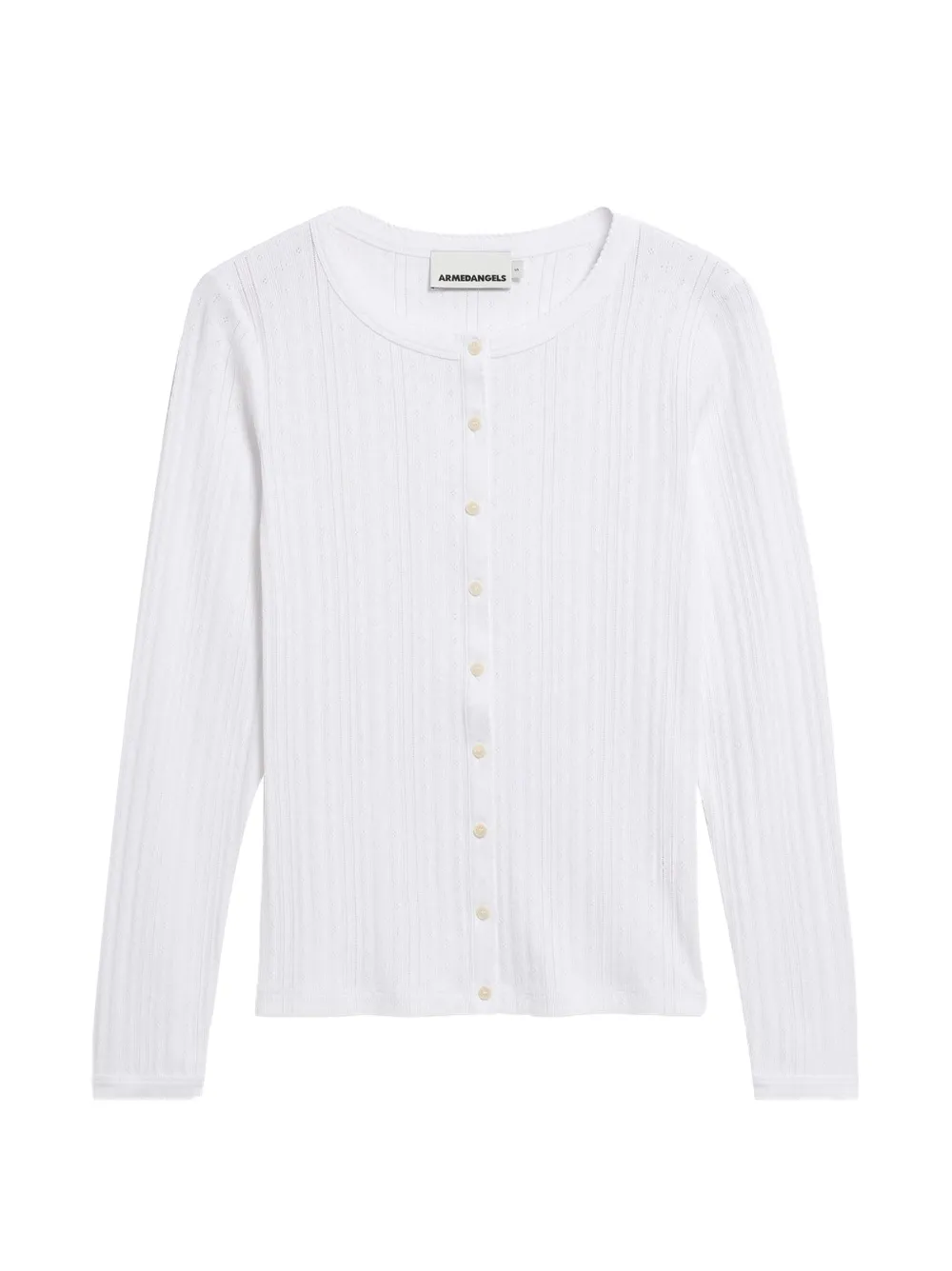 ARMEDANGELS pointelle-knit cardigan - Bianco
