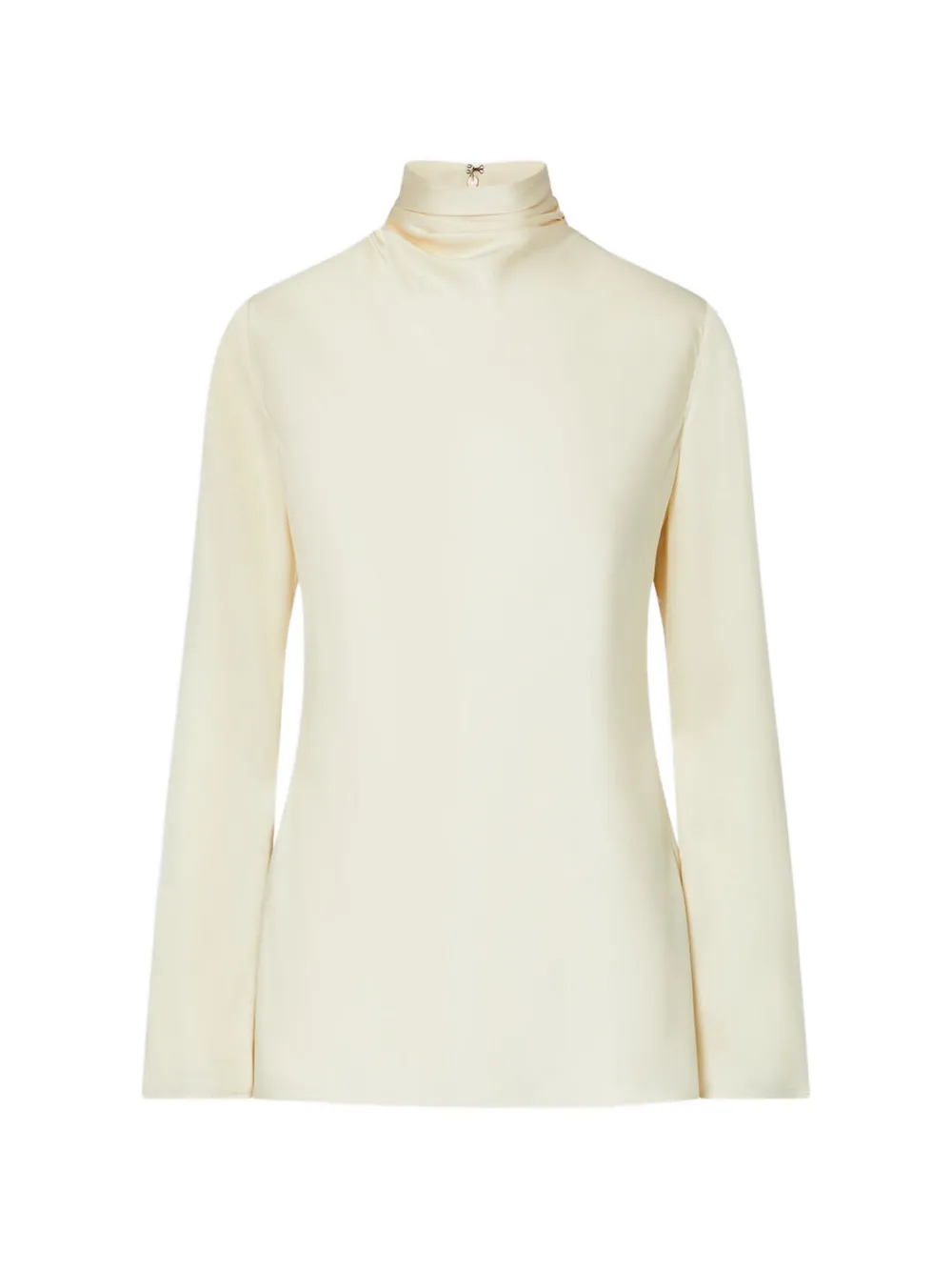 LIU JO draped-neck satin blouse - Toni neutri
