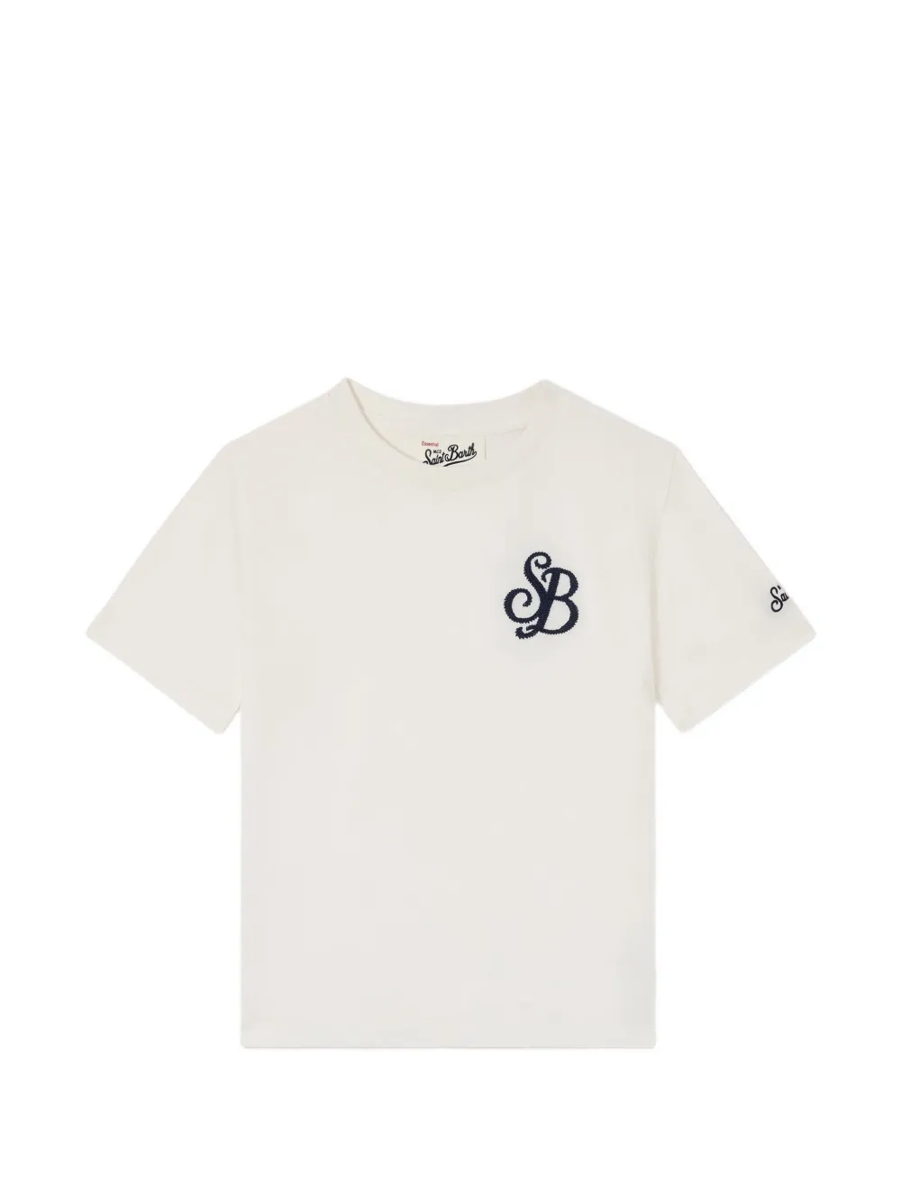 MC2 Saint Barth Kids Cameron T-shirt met geborduurd logo Beige