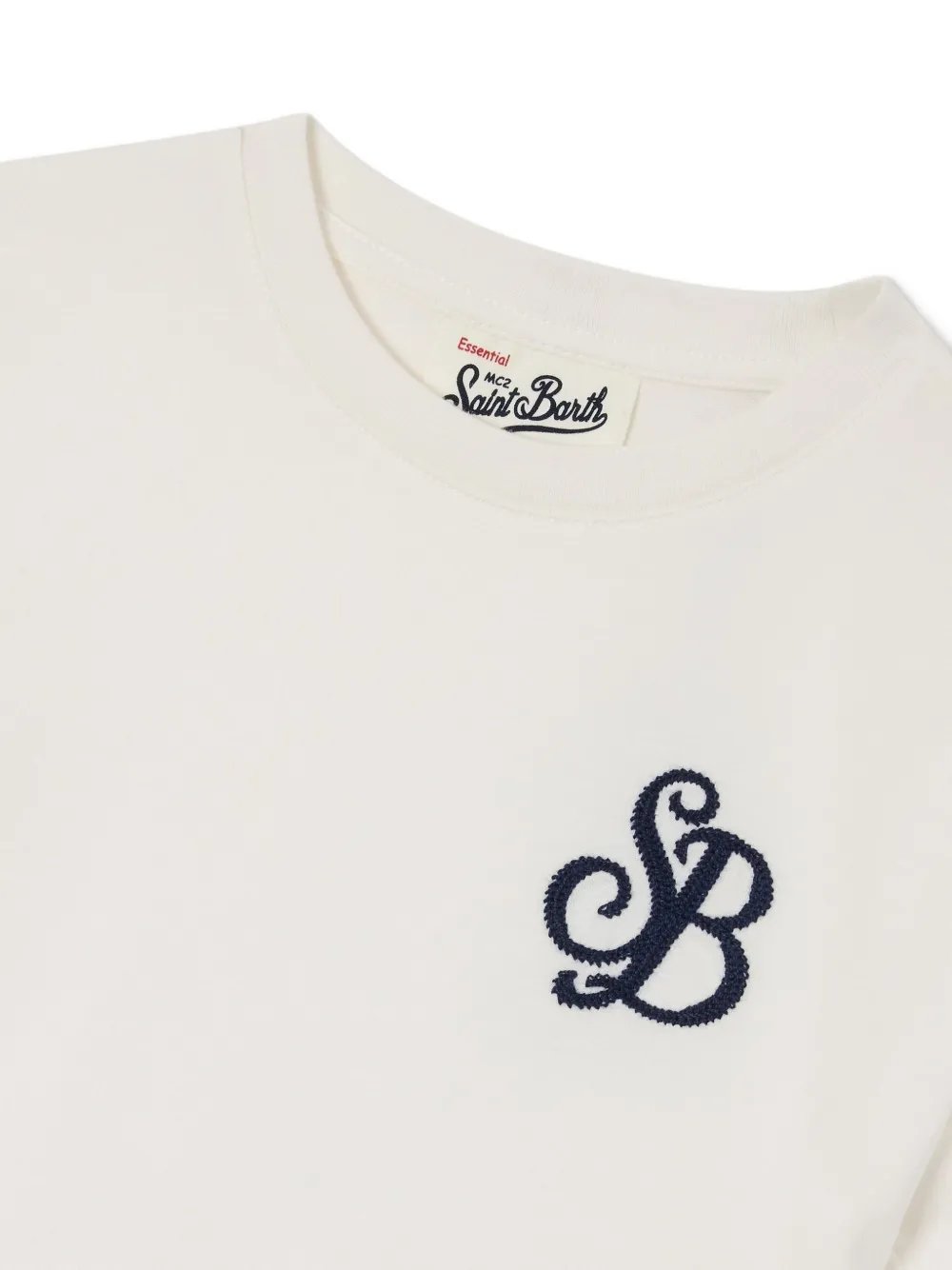 MC2 Saint Barth Kids Cameron T-shirt met geborduurd logo Beige