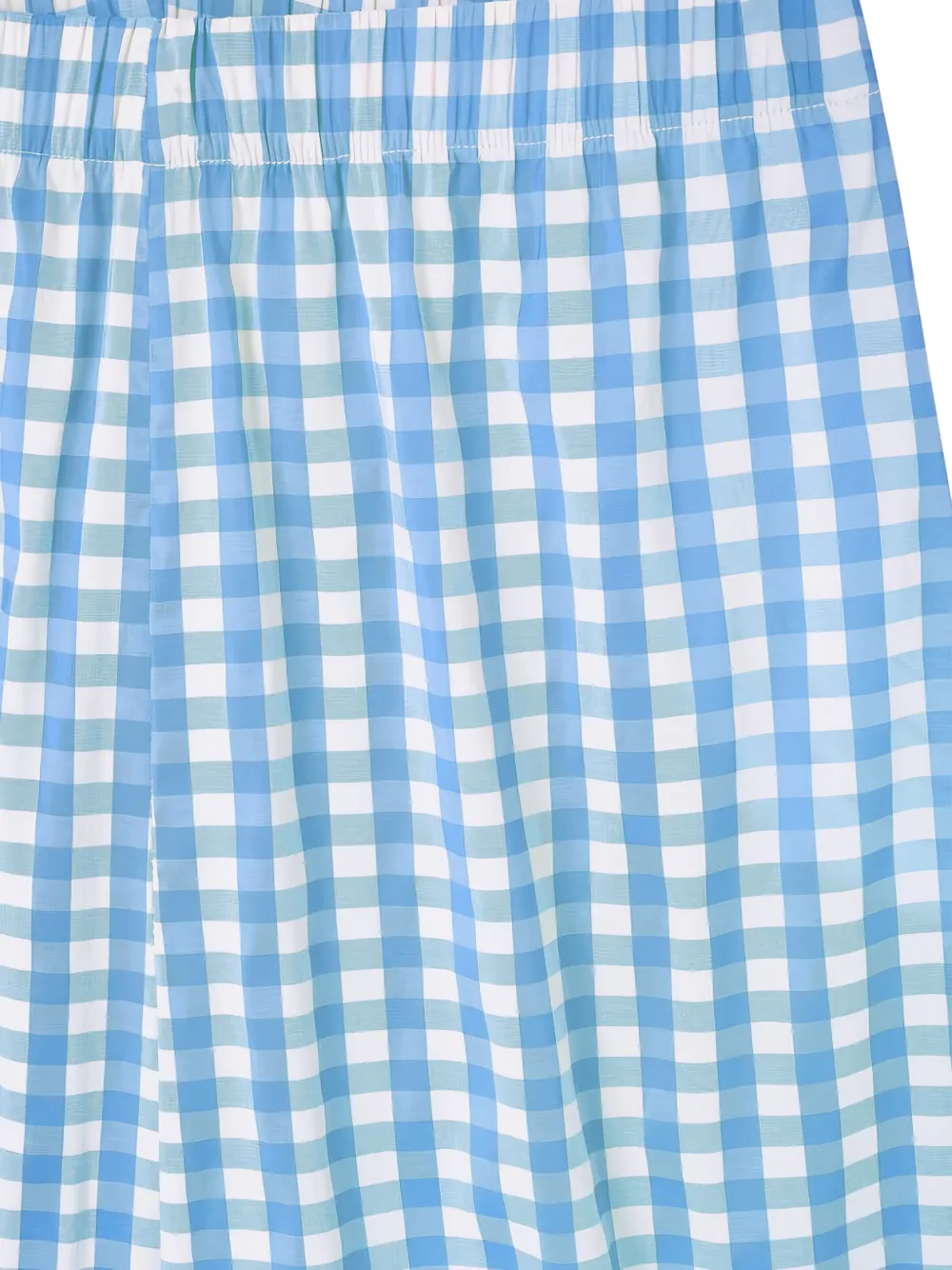 American Vintage Riniway gingham-check trousers Blauw