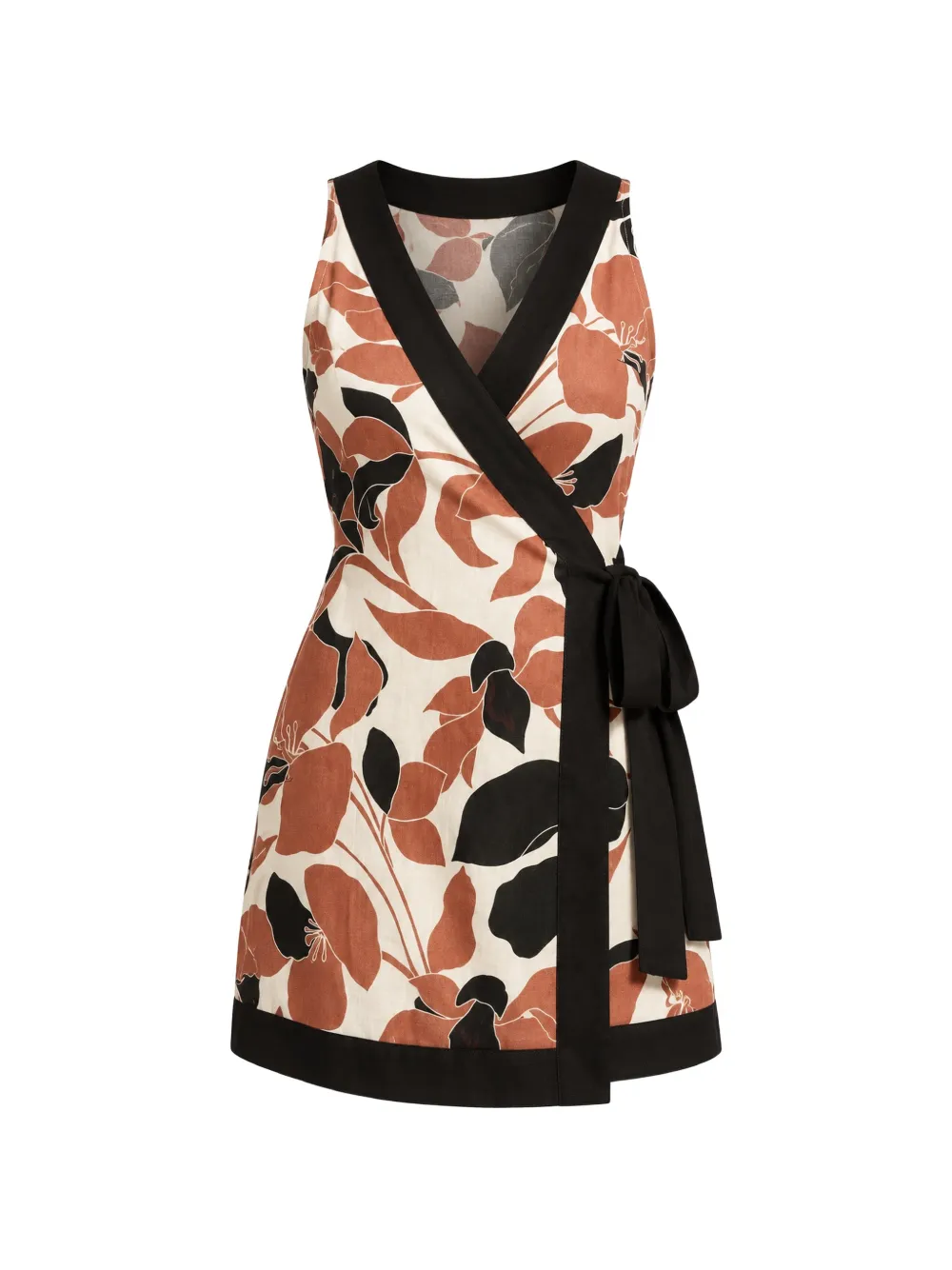 Seafolly floral-print wrap mini dress - Braun