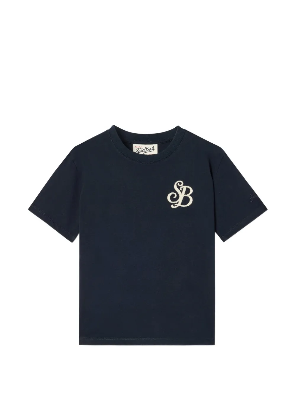 MC2 Saint Barth Kids Cameron T-shirt met geborduurd logo Blauw