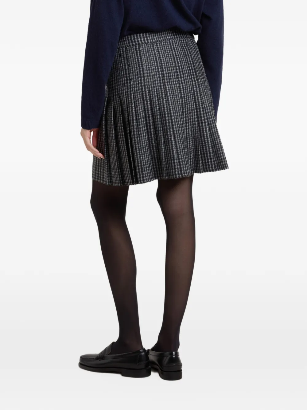 Woolrich Check-pattern Frayed-edge Mini Skirt In Multi