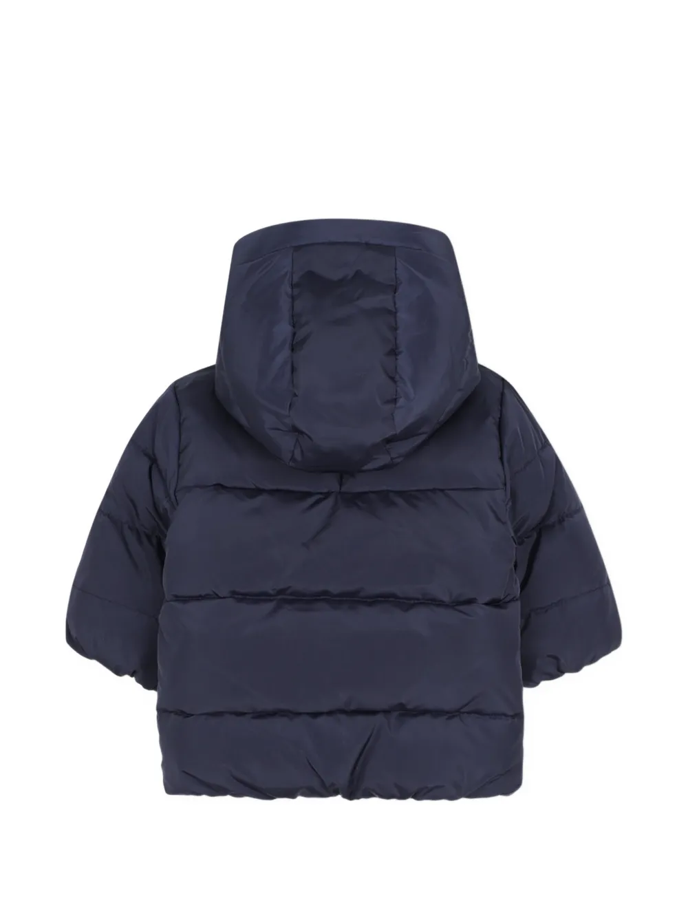 Givenchy Kids logo-embroidered padded jacket Blauw