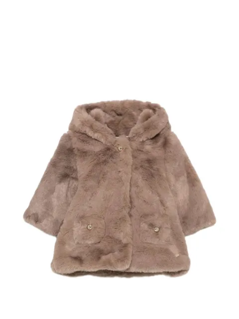 Tartine Et Chocolat faux-fur hooded coat