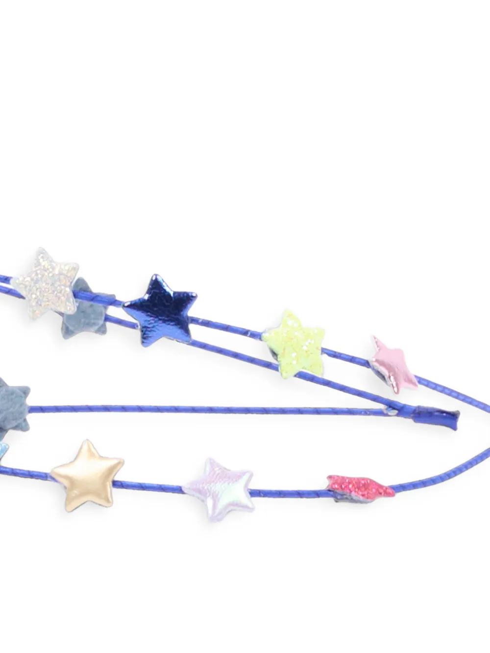 mimi & lula Teeny haarband met dubbele band en ster-patch Blauw