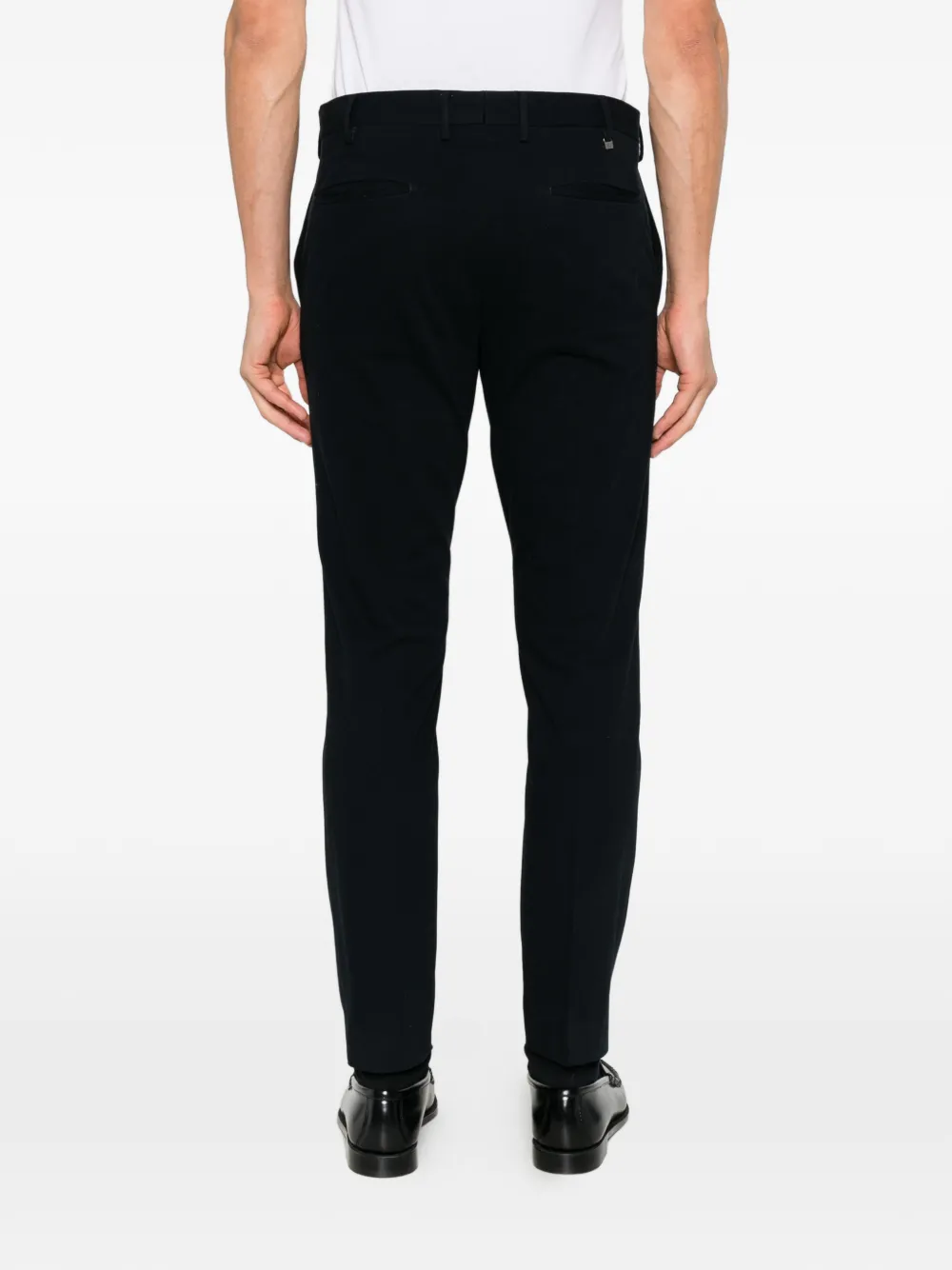 PT Torino logo-plaque tailored trousers Blauw