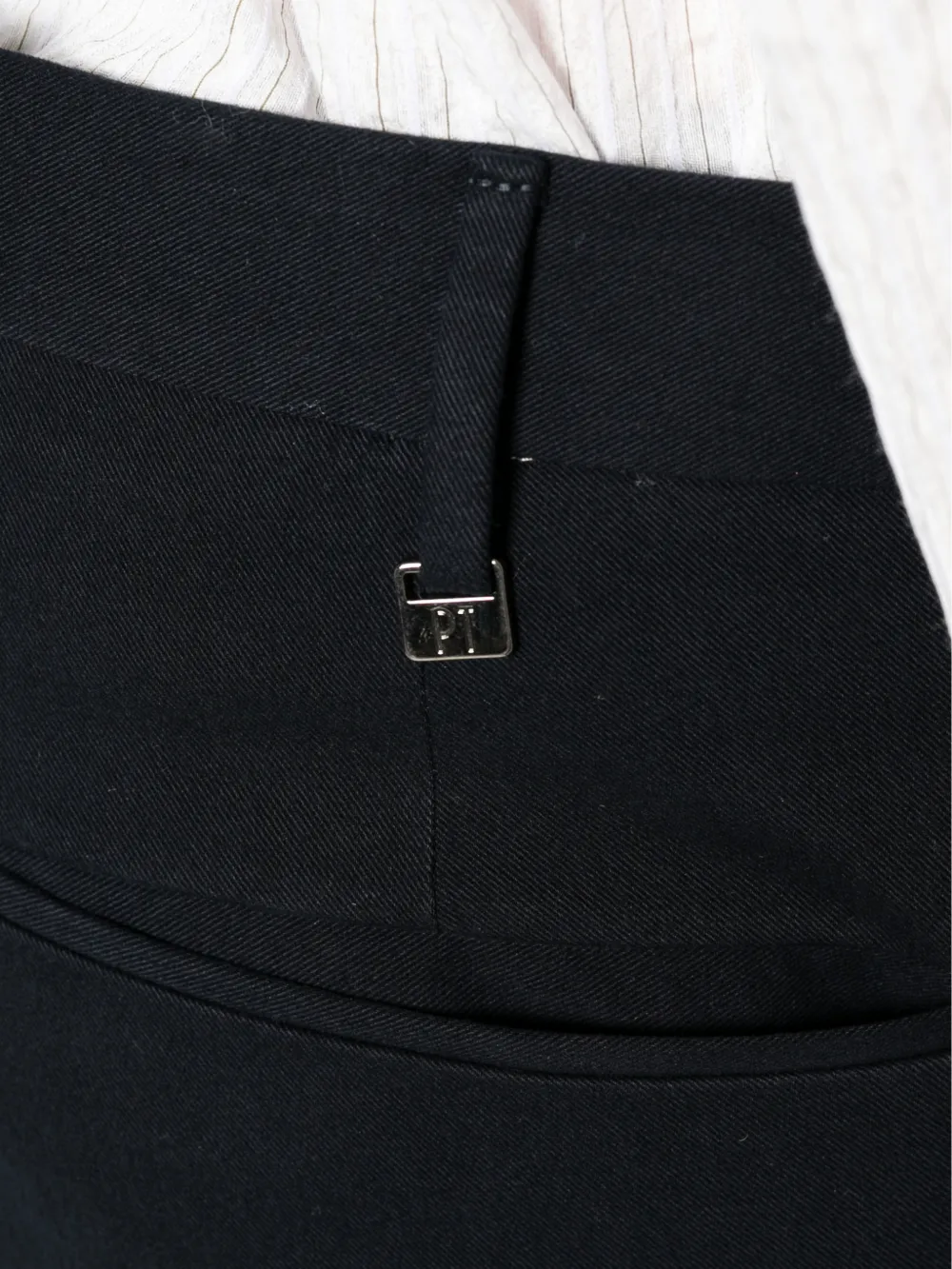 PT Torino logo-plaque tailored trousers Blauw