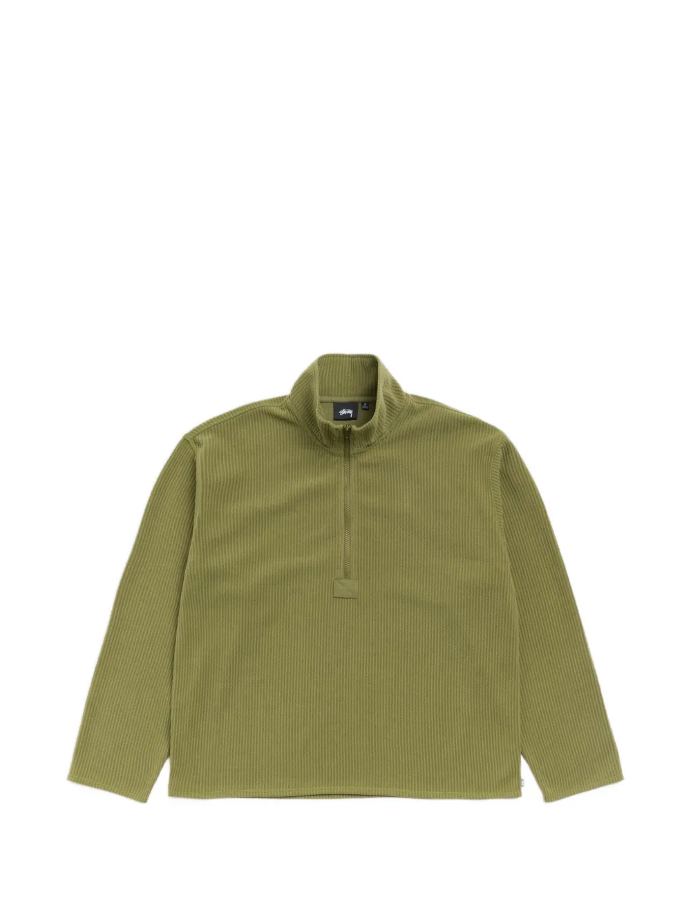 Stüssy textured quarter-zip sweatshirt - Grün