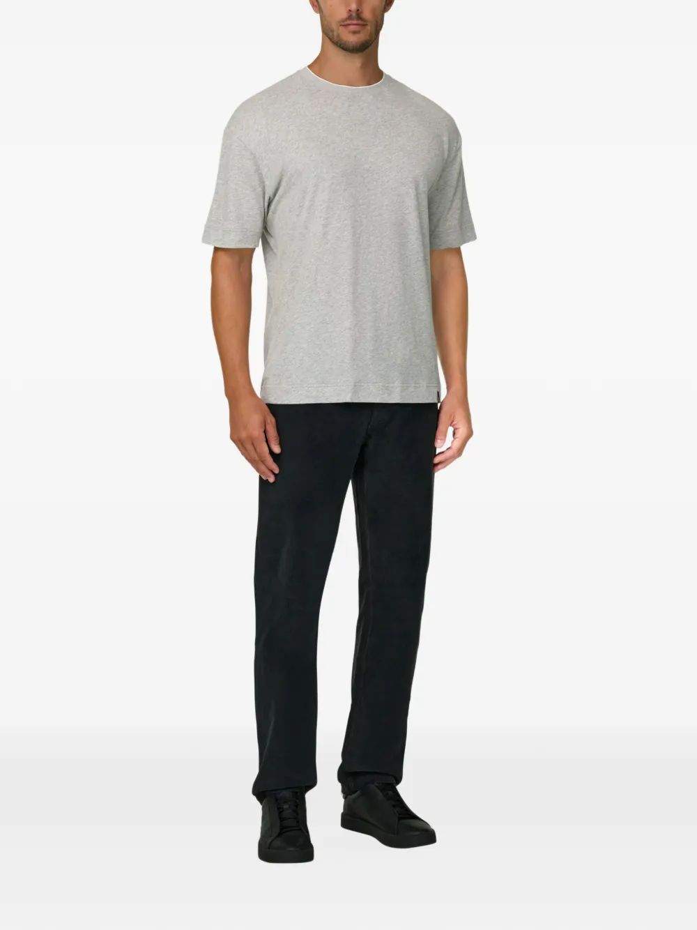 Boggi Milano T-shirt van katoenen jersey Grijs