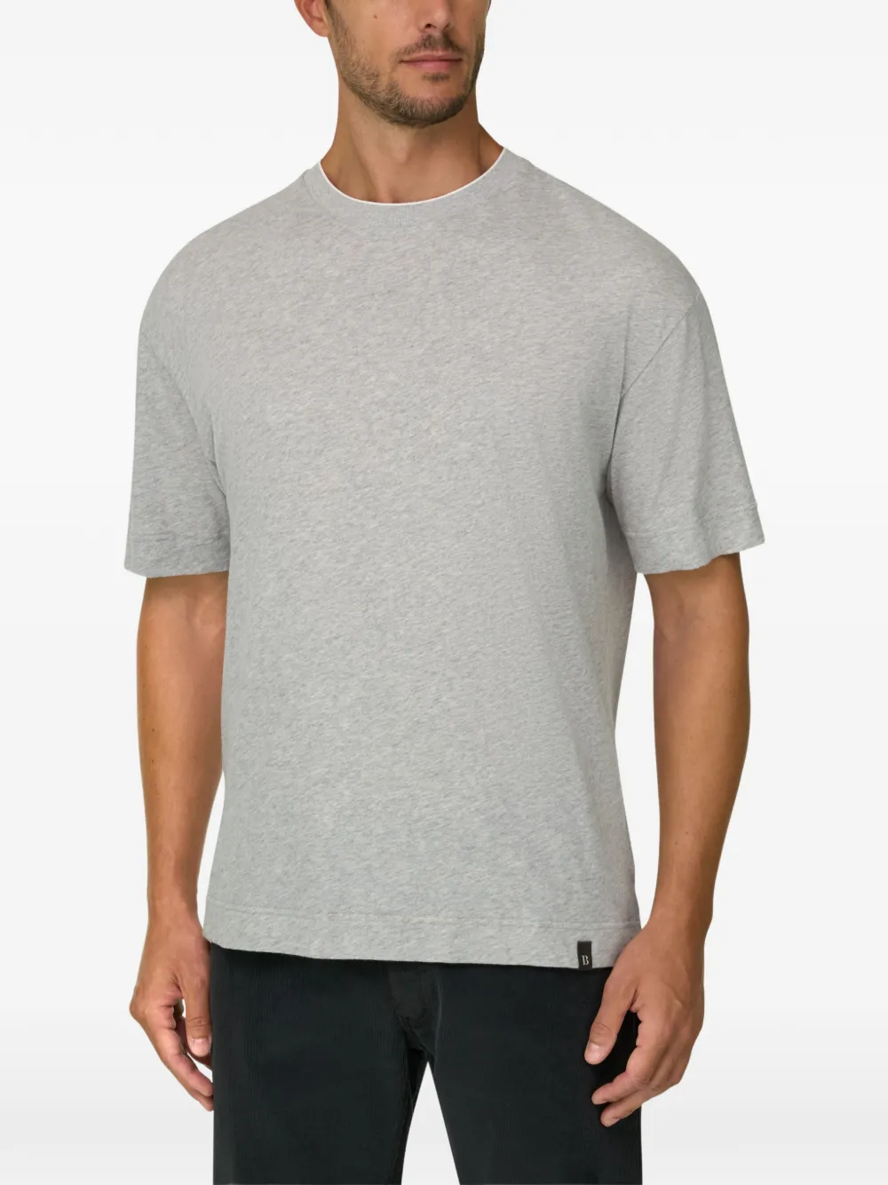 Boggi Milano T-shirt van katoenen jersey Grijs