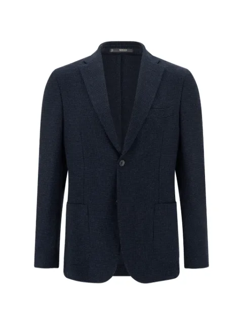 Boggi Milano blazer micro-patterned cotton-blend B Jersey
