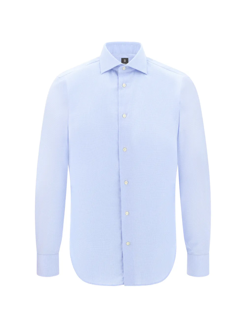 Boggi Milano shirt in non-iron cotton dobby slim fit