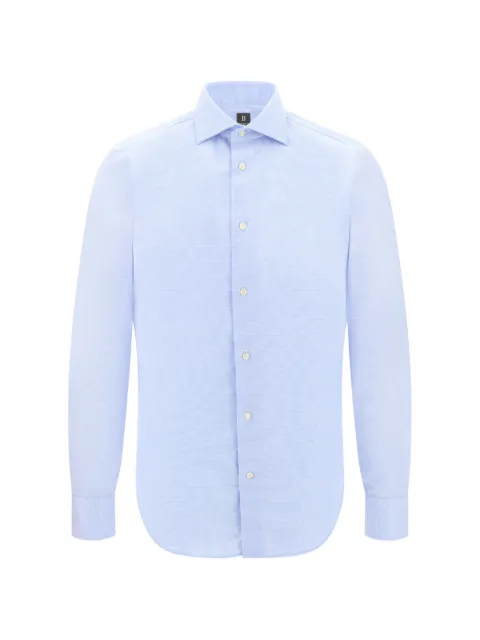 Boggi Milano shirt in non-iron cotton dobby slim fit