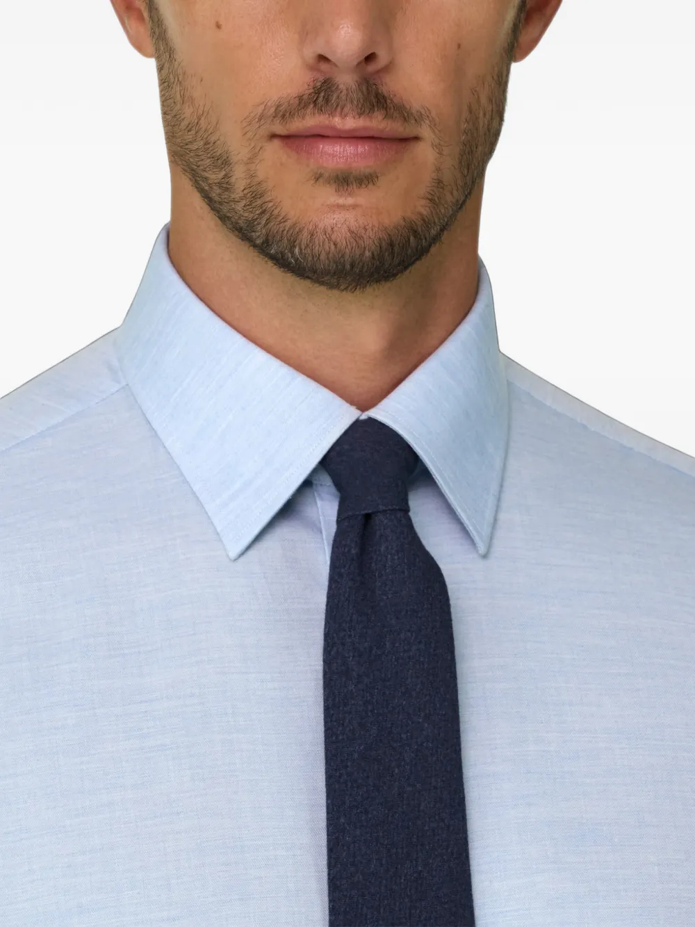Boggi Milano Regular-fit overhemd van katoenen twill Blauw