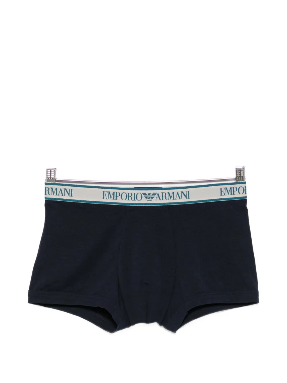 Emporio Armani logo-waistband boxers (set of three) Blauw