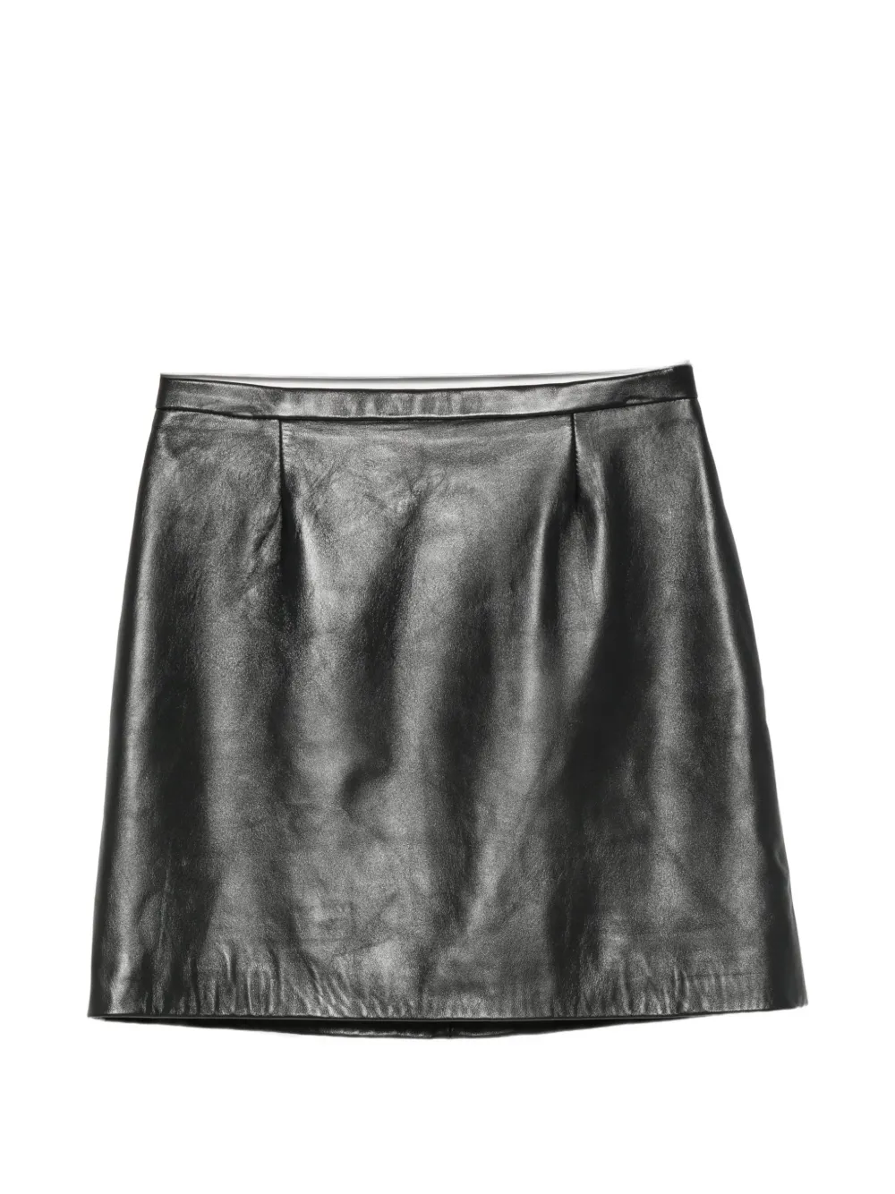 Cassell leather mini skirt - Schwarz