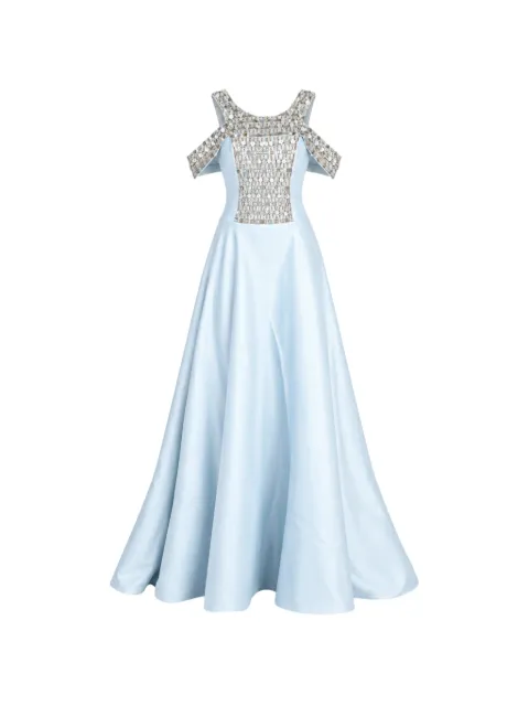 Loodyana embellished cold-shoulder maxi dress