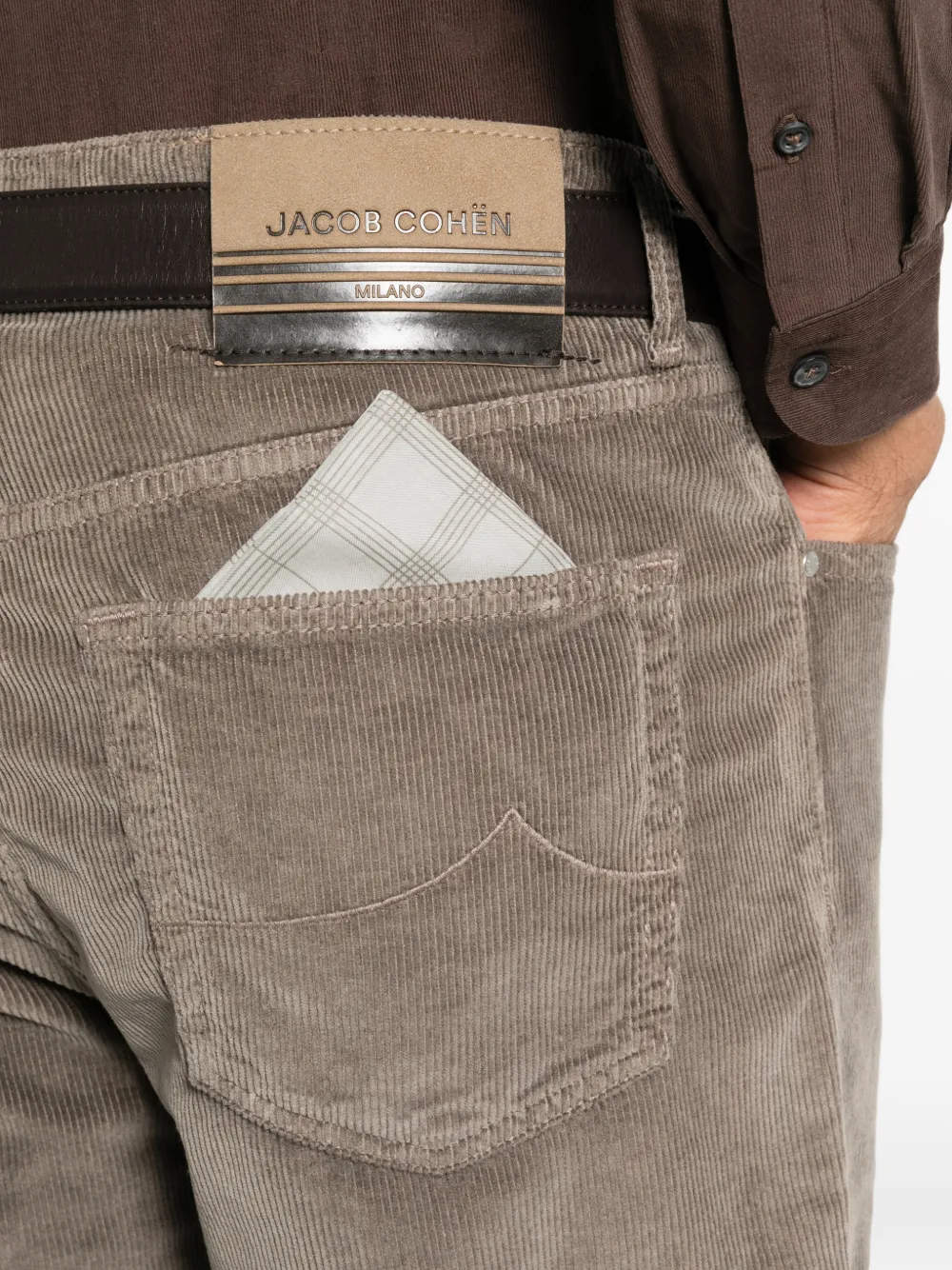 Jacob Cohën corduroy straight-leg trousers Grijs