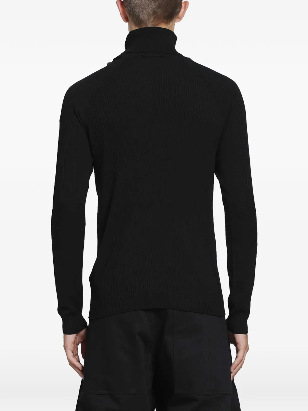 Moncler Grenoble ribbed-knit roll-neck sweater Zwart