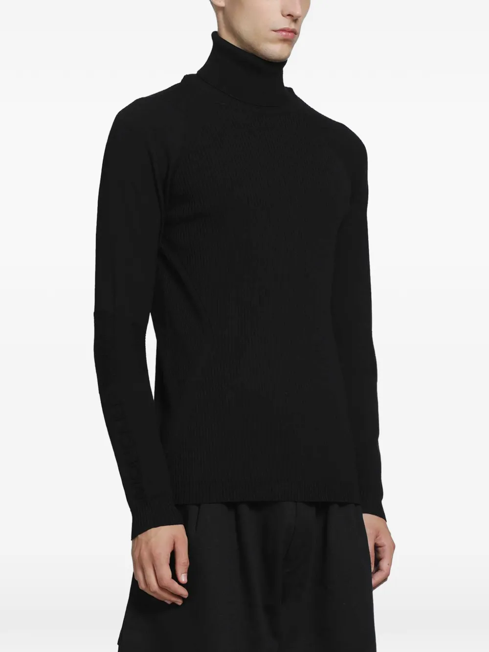 Moncler Grenoble ribbed-knit roll-neck sweater Zwart
