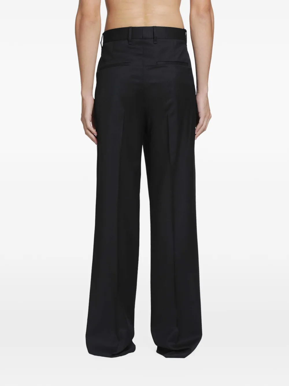Lardini pleated wide-leg trousers Zwart