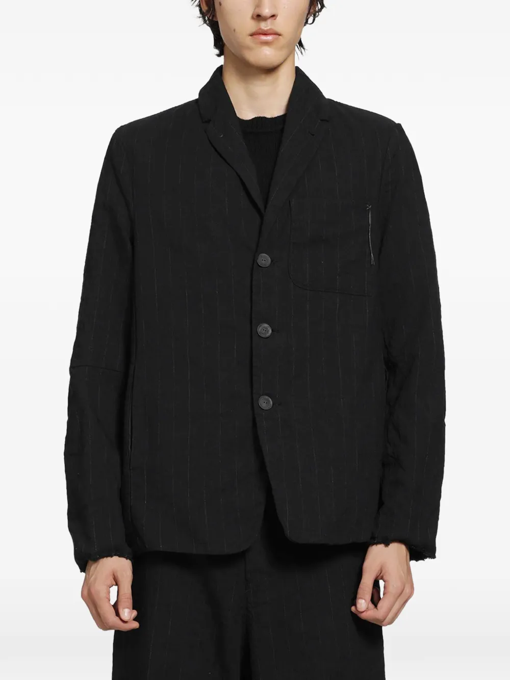 Transit mottle pinstripe blazer - Black