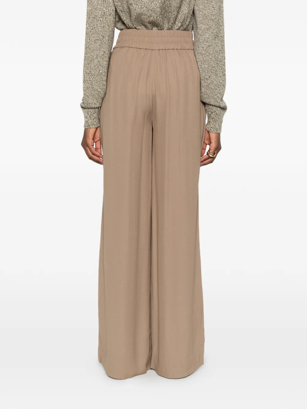 JOSEPH drawstring wide-leg trousers Beige