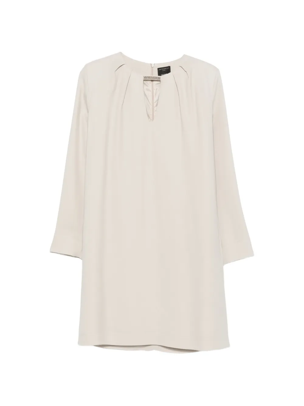 Antonelli Lidia cut-out pleated-detail dress - Grey