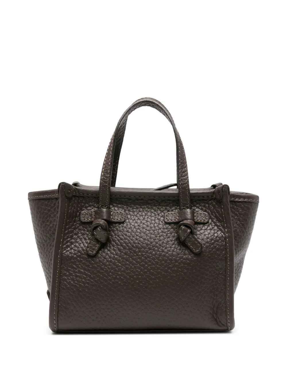 GIANNI CHIARINI Miss Marcella grained leather tote bag Bruin