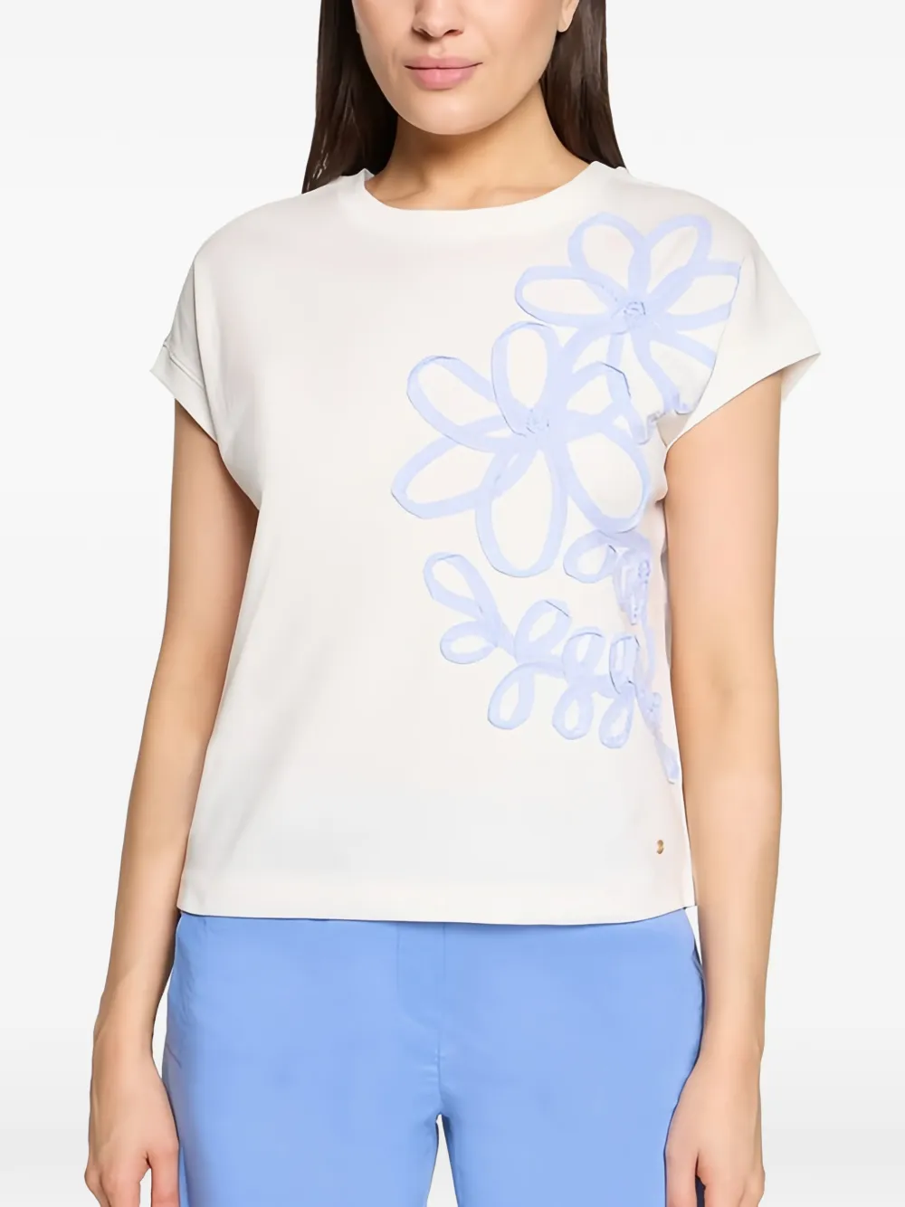 BETTY & CO floral-applique T-shirt Wit