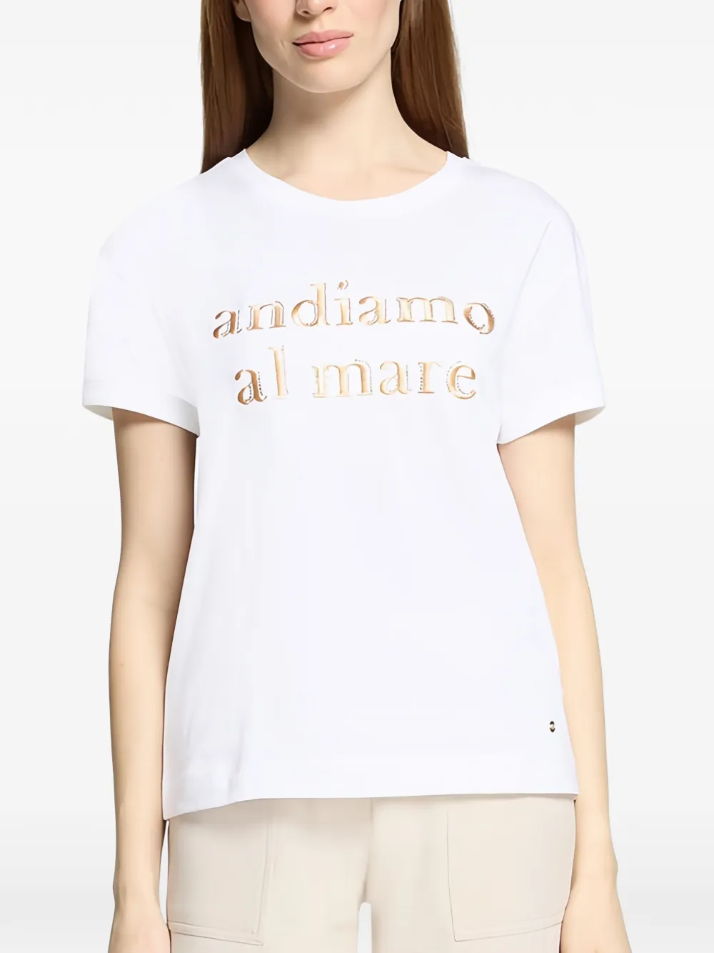 BETTY & CO slogan-print short-sleeve T-shirt Wit