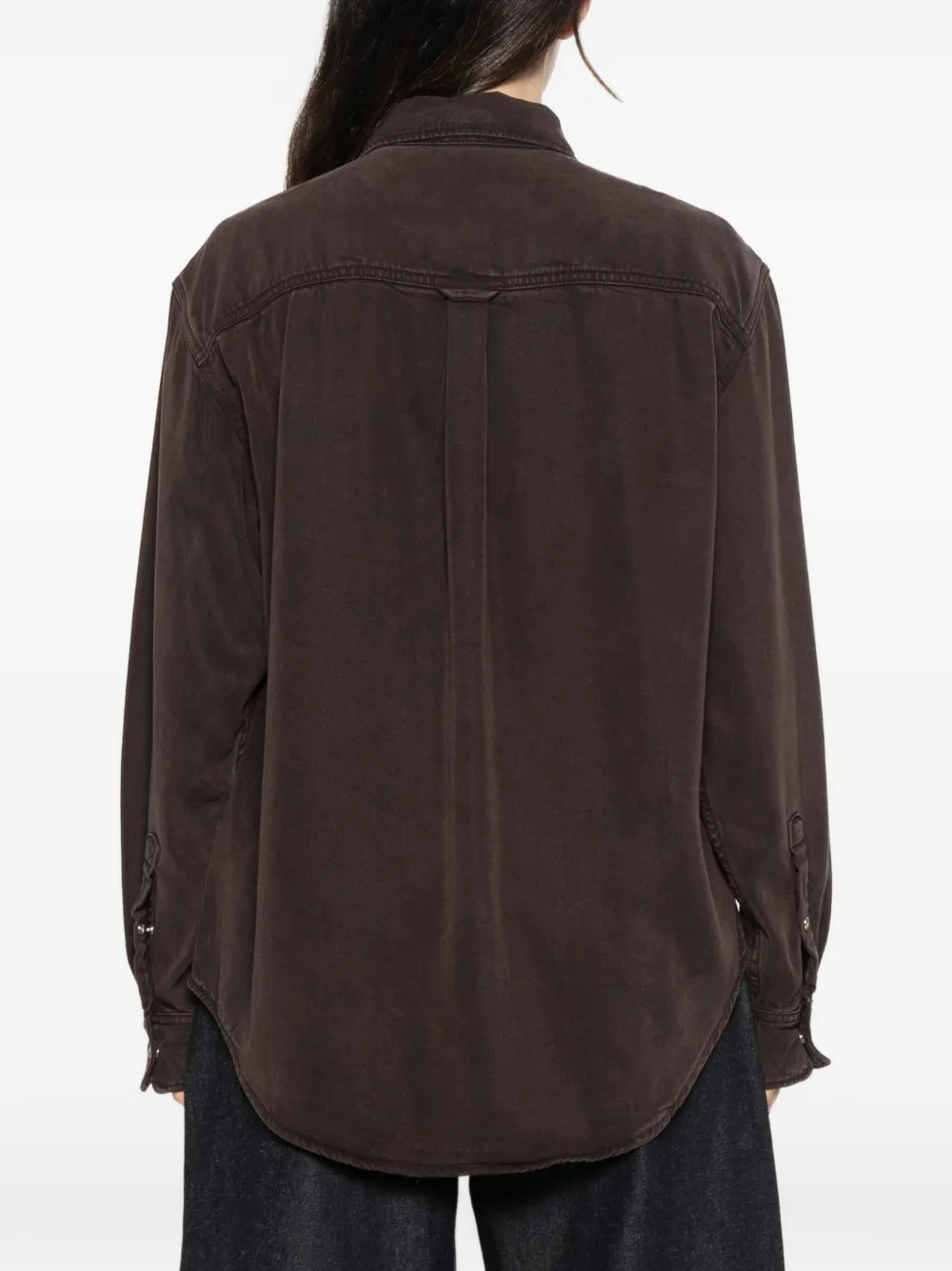 Gant western-style press-stud shirt Bruin