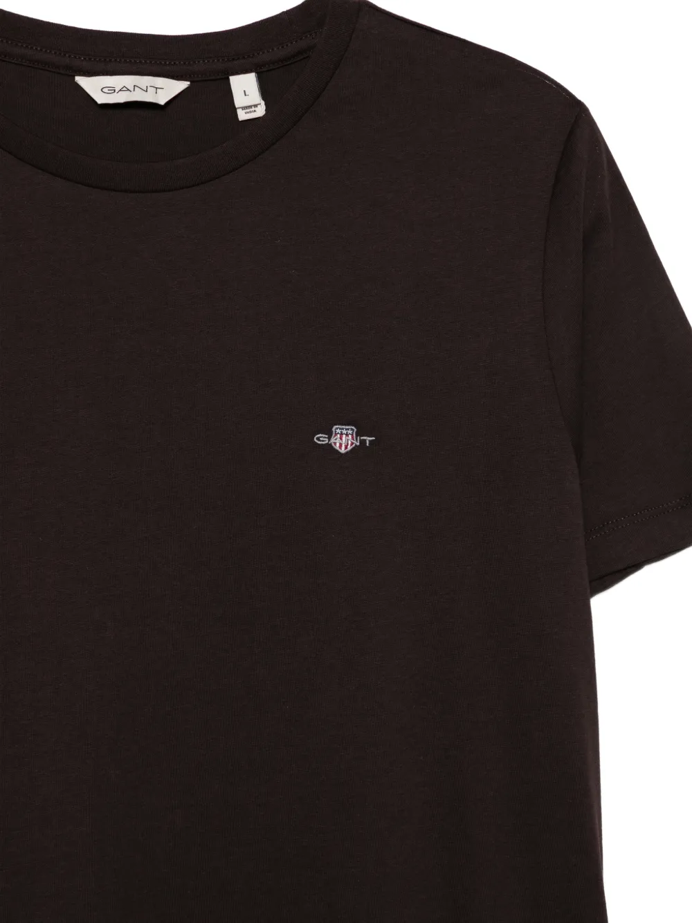 Gant logo-embroidered T-shirt Bruin