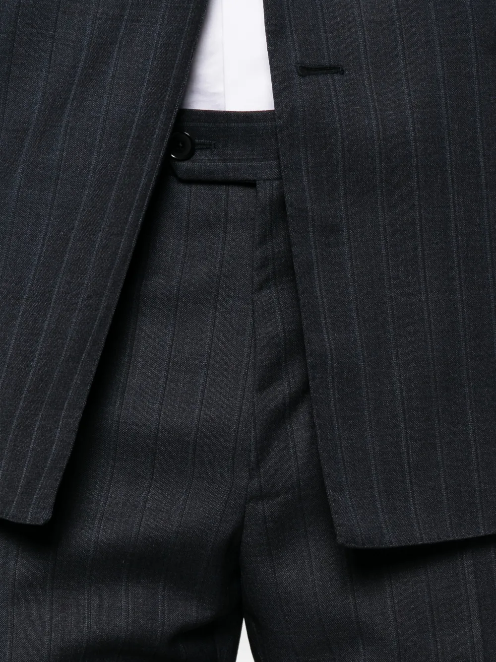 Caruso pinstripe double-breasted suit Blauw