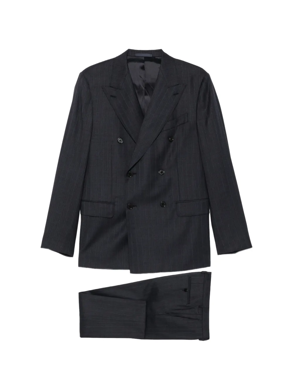 Caruso pinstripe double-breasted suit - Blu