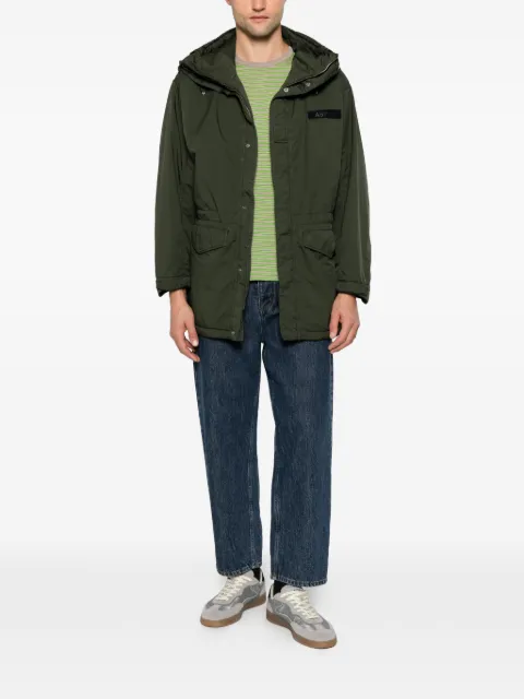 ASPESI Boom Winter hooded logo-patch coat