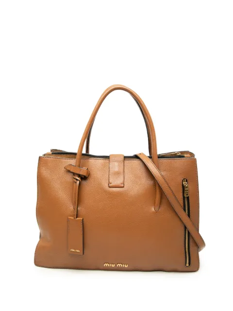 Miu Miu Pre-Owned 2010-2026 Goatskin Madras satchel