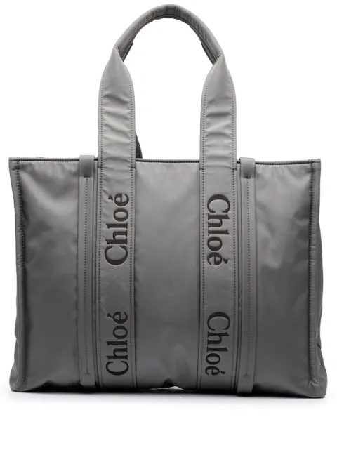 Chloé Pre-Owned 2021-2026 Large Nylon Woody tote bag