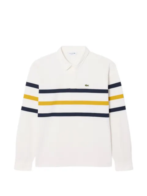 Lacoste relaxed fit striped piqué rugby polo shirt