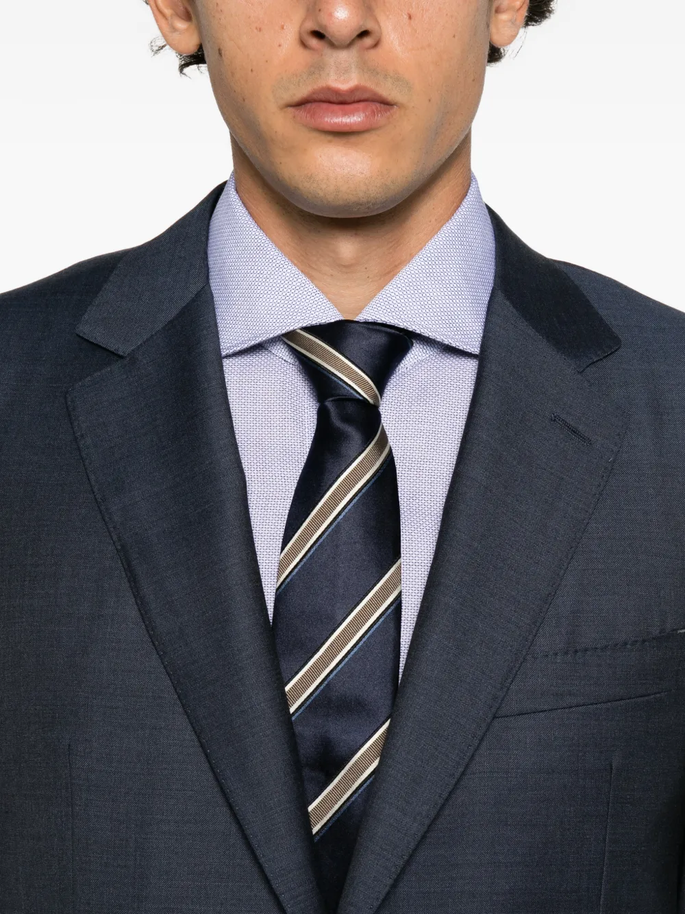 Canali single-breasted wool suit Blauw