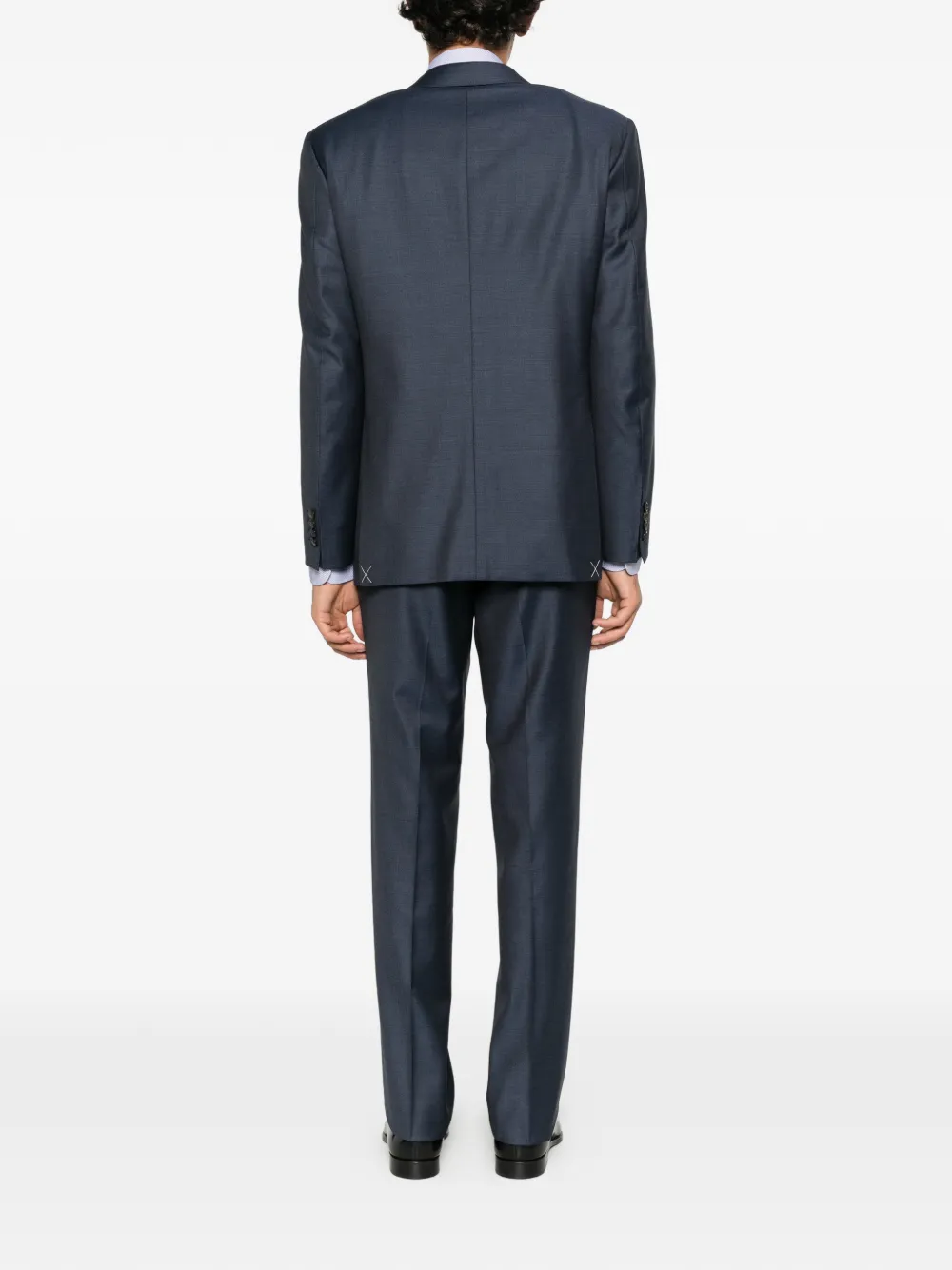 Canali single-breasted wool suit Blauw