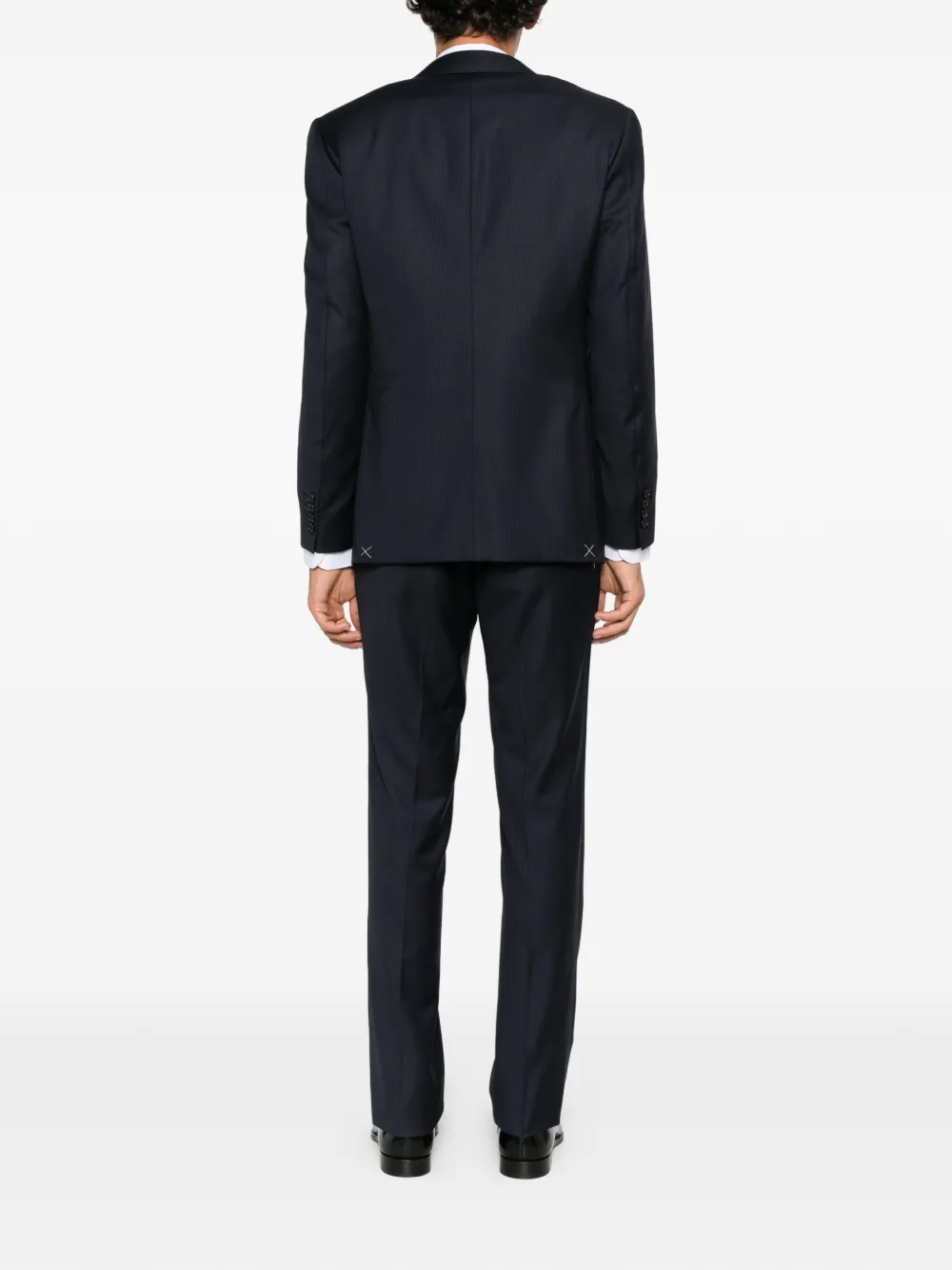 Canali micro-patterned wool suit Blauw