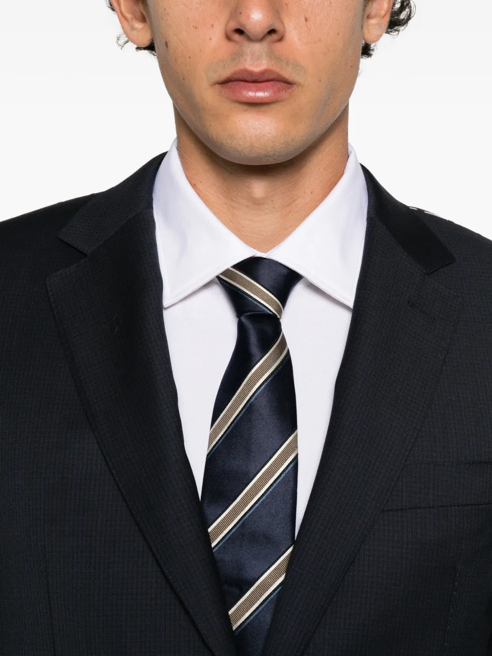 Canali micro-patterned wool suit Blauw