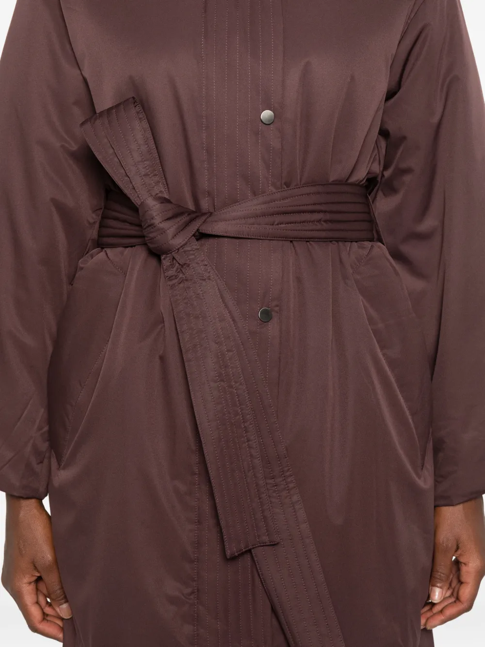 JOSEPH belted high-neck coat Bruin