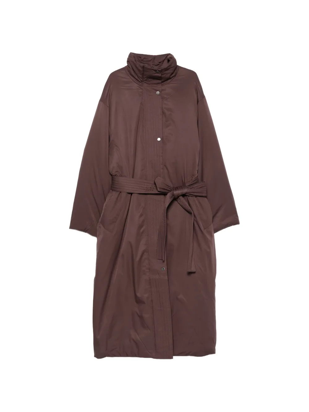 JOSEPH belted high-neck coat - Braun